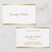 Skript-goldene Kalligraphie-elegantes Visitenkarte (Vorne/Hinten)