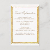 Skript-Goldgrenzhochzeits-Gast-Informationen Begleitkarte (Vorderseite)