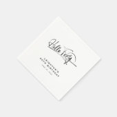 Skript Hallo Vierzig Minimalistischer 40. Geburtst Serviette (Ecke)