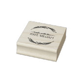 Skript Handgefertigt mit Liebe von Name Stempel (Stempel)