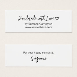 Skript Handmade mit Liebe. Custom Mini Hang Tag