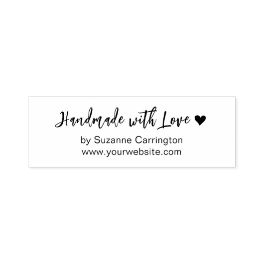 Skript Handmade mit Liebe Herz. Geschäftlich Permastempel (Design)