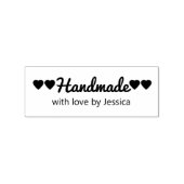 Skript Handmade mit Liebe von Ihrem Namen und Herz Gummistempel (Prägung)