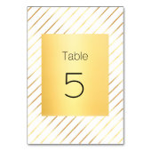 Skript Handschriftlich Gold Elegantes Template Mod Tischnummer (Rückseite)