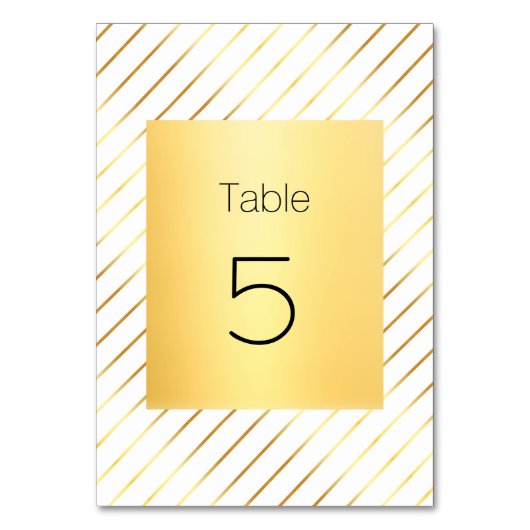 Skript Handschriftlich Gold Elegantes Template Mod Tischnummer (Vorderseite)