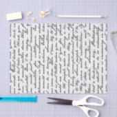 Skript-Handschrifts-Seidenpapier Seidenpapier (Handwerk)