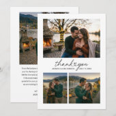 Skript Herz 3 Foto-Collage Hochzeit Danke Auto (Vorne/Hinten)