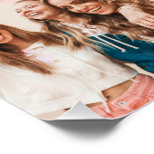 Skript Herz rosa moderne Multi-Foto beste Freunde Poster (Ecke)