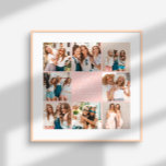 Skript Herz rosa moderne Multi-Foto beste Freunde Poster<br><div class="desc">Script-Herz niedlich moderne Multi-Foto besten Freunde einfache minimale elegante Wohngestaltung mädchenhaft rosa Poster Geschenk.</div>