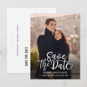 Skript Hochzeit Save The Date Postkarte mit eigenw (Vorne/Hinten)
