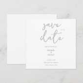 Skript Kalligrafie Hochzeit Modern Save the Date (Vorne/Hinten)