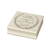 Skript Laub Botanisch Save The Date Whimsical Gummistempel (Stempel)