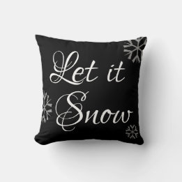Skript LET IT SNOW - Typografie Kissen