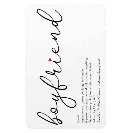 Skript-Liebe Herzfreund - Definition Magnet (Vertikal)