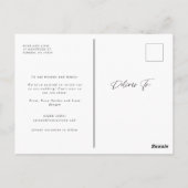 Skript-Liebe Hochzeit verschoben Ändern Sie das Da Postkarte (Rückseite)