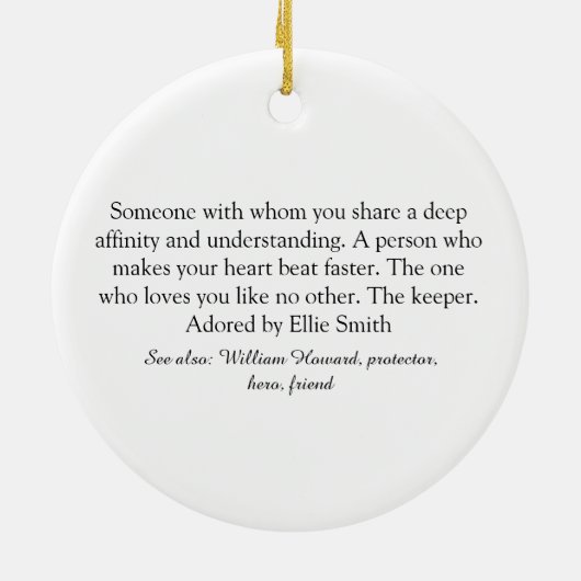 Skript-Liebe - Seelendefinition Keramik Ornament (Hinten)