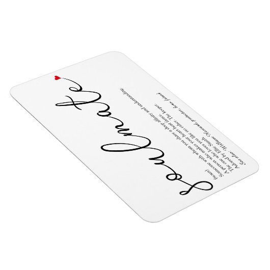 Skript-Liebe - Seelendefinition Magnet (Rechte Seite)