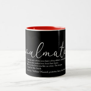 Skript Liebes Herz Seelenverwandtschaft Definition Zweifarbige Tasse