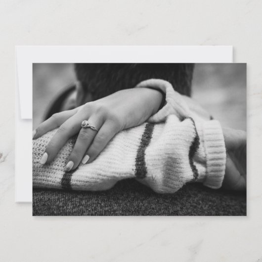 Skript Lila Hochzeitungs-Foto Speichern Sie die Da Save The Date (Rückseite)