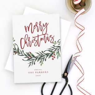 Skript lustige Weihnachten Zweig Nicht-Foto Urlaub Einladung