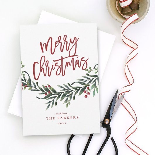 Skript lustige Weihnachten Zweig Nicht-Foto Urlaub Einladung