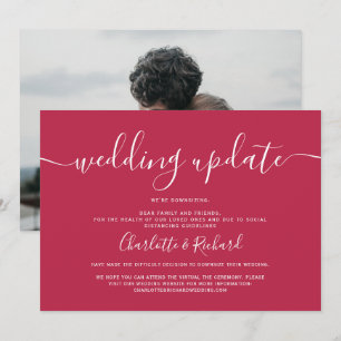 Skript magenta und weiße Hochzeit Verkleinerung Fo Ankündigung