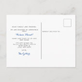 Skript Minimalistisch vier Foto, das wir verschobe Ankündigungspostkarte (Rückseite)