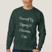 Skript mit Eggnog Weihnachtsmann's Sweater Sweatshirt (Vorderseite)