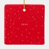 Skript mit Herz-Foto Red Keepake Keramikornament (Rückseite)