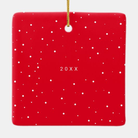 Skript mit Herz-Foto Red Keepake Keramikornament (Rückseite)