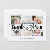 Skript mit Herz Vielen Dank 6 Fotos Universell Postkarte (Vorne/Hinten)