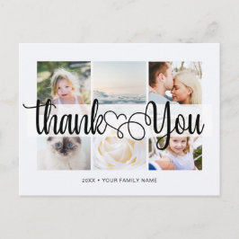 Skript mit Herz Vielen Dank 6 Fotos Universell Postkarte