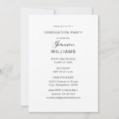 Skript-Mod Name Foto Graduation Party Vertikal LT Einladung (Rückseite)