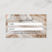Skript Modern Neutral beige und gold Terminkarte (Rückseite)