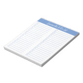 Skript Moderne Hellblaue Zweispaltige Checkliste Notizblock (Rotiert)