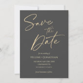 Skript Moderne Hochzeit Save the Date Einladung (Vorderseite)