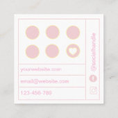 Skript Moderne Rosé und Weiß Treuekarte (Rückseite)
