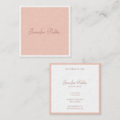 Skript Modernes elegantes Template Luxuriöses Dick Quadratische Visitenkarte (Vorne/Hinten)