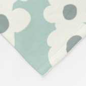 Skript Monogram Boho Grün Weiß Grau Floral  Fleecedecke (Ecke)