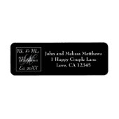 Skript Mr und Mrs Monogramm Hochzeit Schwarz (Vorne)