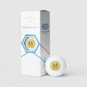 Skript Name Callaway Supersoft 3 Pack Monogramm Golfball (Verpackung)