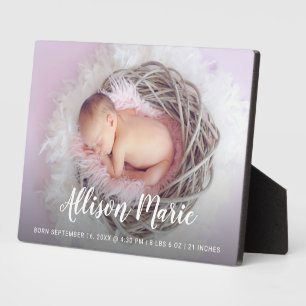 Skript Name Elegant Foto Baby Modern Einfach Fotoplatte