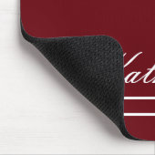Skript Name Minimalist Burgunderrot Mousepad (Ecke)