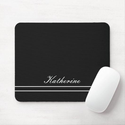 Skript Name Minimalist Midnight Back Mousepad (Mit Mouse)
