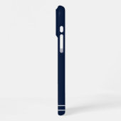 Skript Name Minimalistisch Navy Blau iPhone Hülle (Linke Seite)
