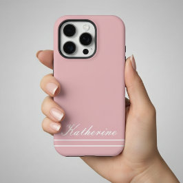 Skript Name Minimalistisch Rosa iPhone 16 Pro Hülle
