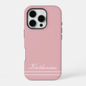 Skript Name Minimalistisch Rosa iPhone Hülle (Rückseite)