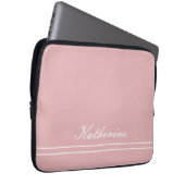Skript Name Minimalistisch Rosa Laptopschutzhülle (Vorne Rechts)