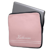 Skript Name Minimalistisch Rosa Laptopschutzhülle (Vorderseite Links)