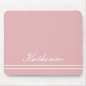 Skript Name Minimalistisch Rosa Mousepad (Vorne)